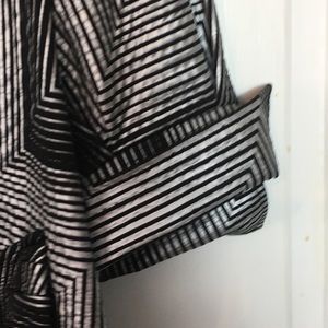 Damee Inc Jackets & Coats - Damee Inc Art to Wear Black and Silver Swing Coat Damee Inc Jackets & Coats - Damee Inc Art to Wear Black and Silver Swing Coat